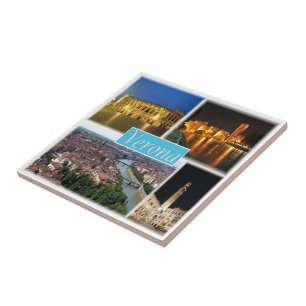 PMT003 VERONA, Mosaic, Piemonte, Italien Kakelplatta