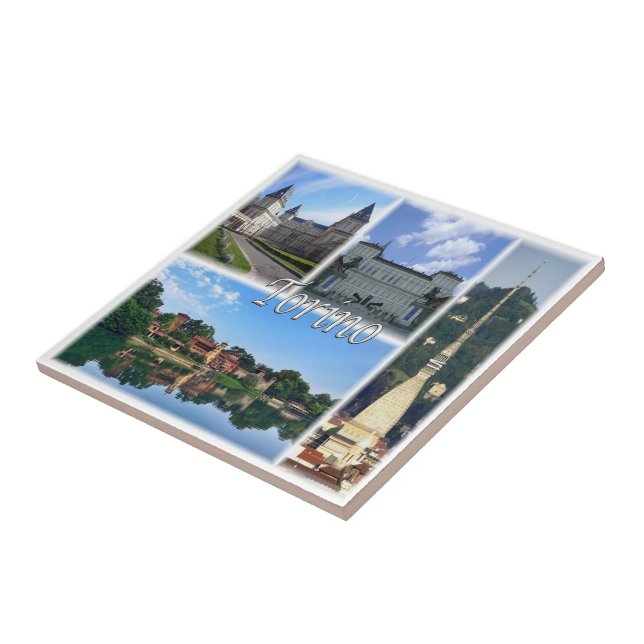 PMT004 TURIN, Mosaic, Piemonte, Italien Kakelplatta (Sidan)