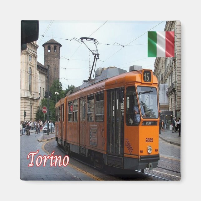 PMT006 TURIN - Tram - Piemonte - Italien - Fridge Magnet (Framsidan)