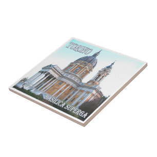 PMT007 TURIN Basilica Superga, Italien Kakelplatta