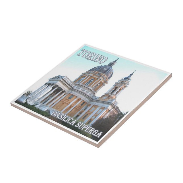 PMT007 TURIN Basilica Superga, Italien Kakelplatta (Sidan)