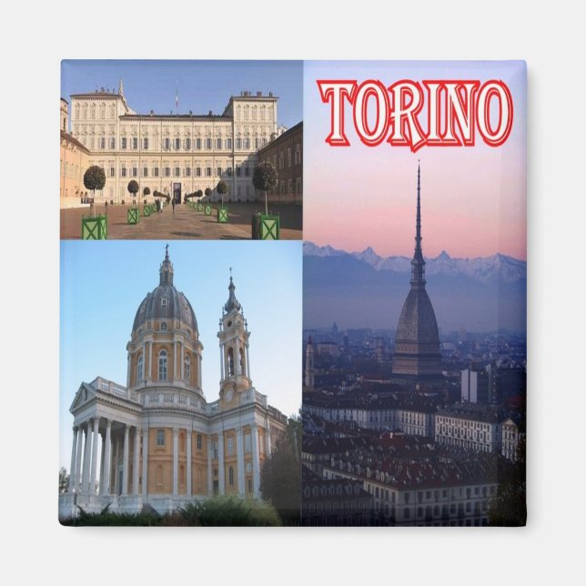 PMT011 TURIN, Mosaic, Piemonte, Italien, Fridge Magnet (Framsidan)