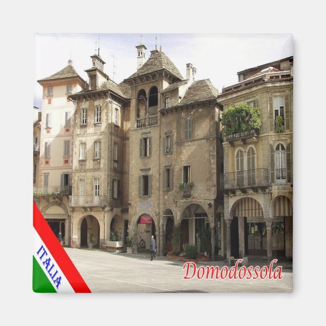 PMT023 DOMODOSSOLA, Piemonte, Italien, Fridge Magnet (Framsidan)