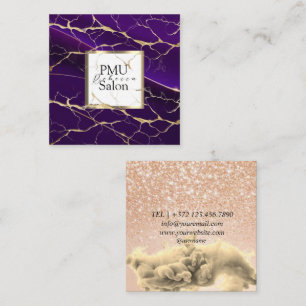 PMU Salong Färgrik Typografi Modern permanent Fyrkantigt Visitkort