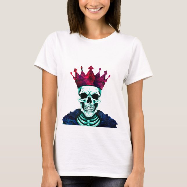 PN 71 Skeleton Kung (röd och blå) T Shirt (Framsida)