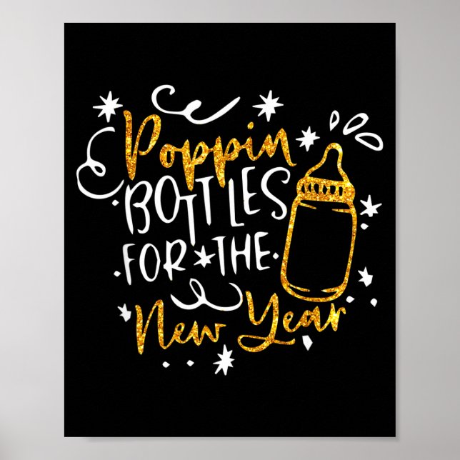 Pn Bottles For The New Year Happy New Years Eve Pa Poster (Framsidan)