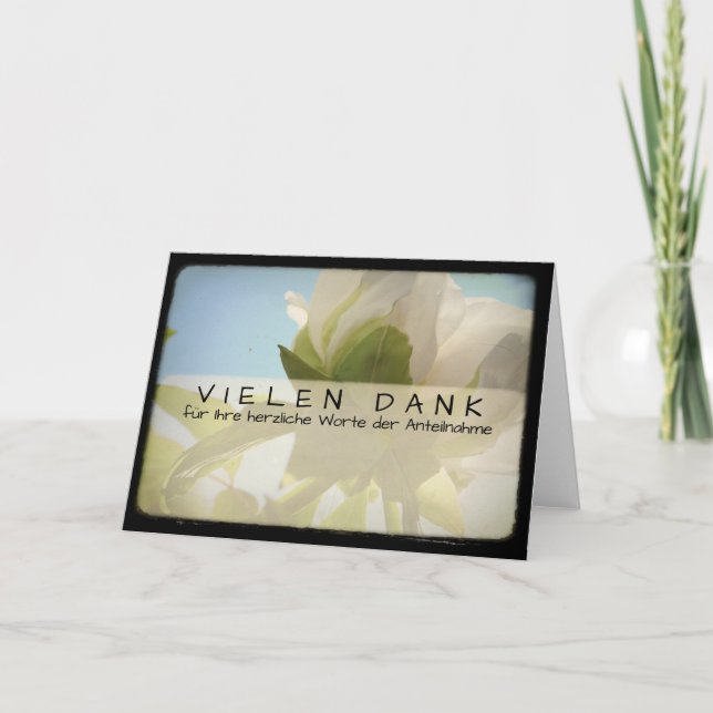 Pnagstrose Kartengruss mit Vielen Dank Tack Kort (Framsida)