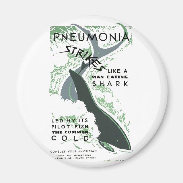 Pneumoniska Strejkor Magnet (Framsidan)
