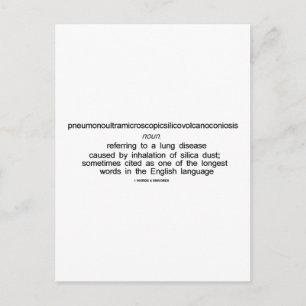 Pneumonoultramicroscopicsilicovolcanoconiosis Vykort