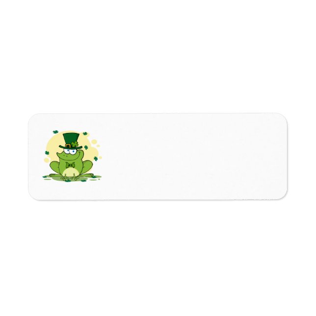 png_4678-Säker-Lycklig-Irish FROGGY FROG Klöver Returadress Etikett (Framsidan)