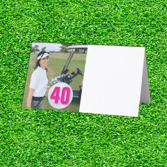 PNK DAM Golf Party planerar ett mappat platskort Placeringskort (Tee off in style with PiNK LADY flair!)