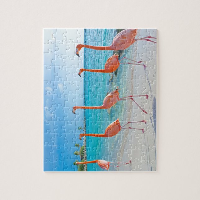 Pnk flamingos puzzle pussel (Vertikal)