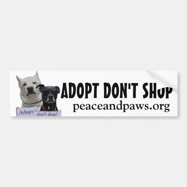 PNP Adopt shoppar inte bildekalet Bildekal (Framsidan)