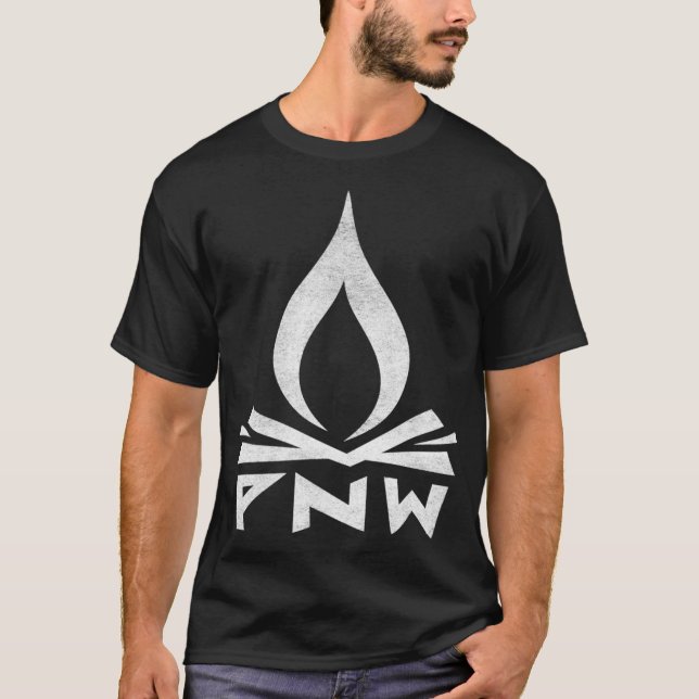 PNW Campfire u2013 Cascadia Pacific Northwest  T Shirt (Framsida)