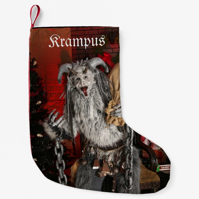 PNW Krampus-lagring Liten Julstrumpa (Framsidan)
