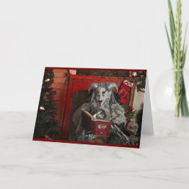 PNW Krampus Vikfoldad Höjdtidskort Helgkort