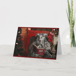 PNW Krampus Vikfoldad Höjdtidskort Helgkort
