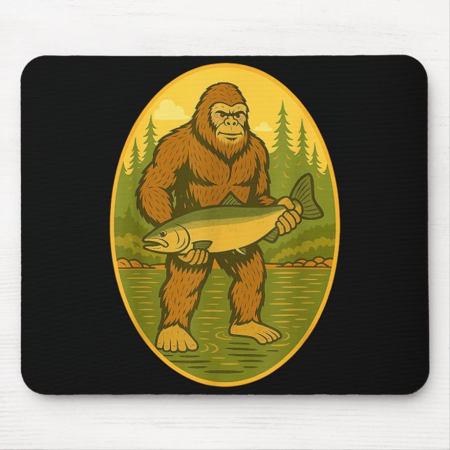 Pnw Steelhead Sasquatch Fishing Big Foot Salmon Fi Musmatta (Framsidan)