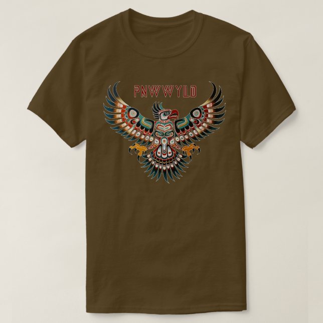 PNW WYLD Thunderbird pacific northwest tribal nati T Shirt (Design framsida)