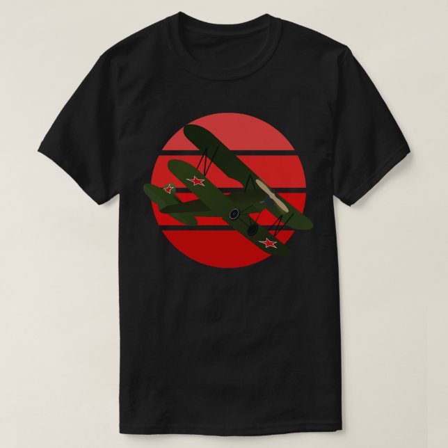Po2-bombbomber i Natt Witches Polikarpov Po2 T Shirt (Design framsida)