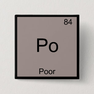 Po - Dålig Kemiskt Elementsymbol Roligt Periodiskt Knapp
