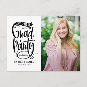 Po för aviseringsinbjudan till Party Banner Studen Vykort