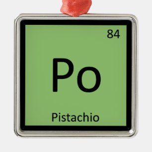 Po - Pistachio Nöt kemiskt återkommande Bord-sym Julgransprydnad Metall