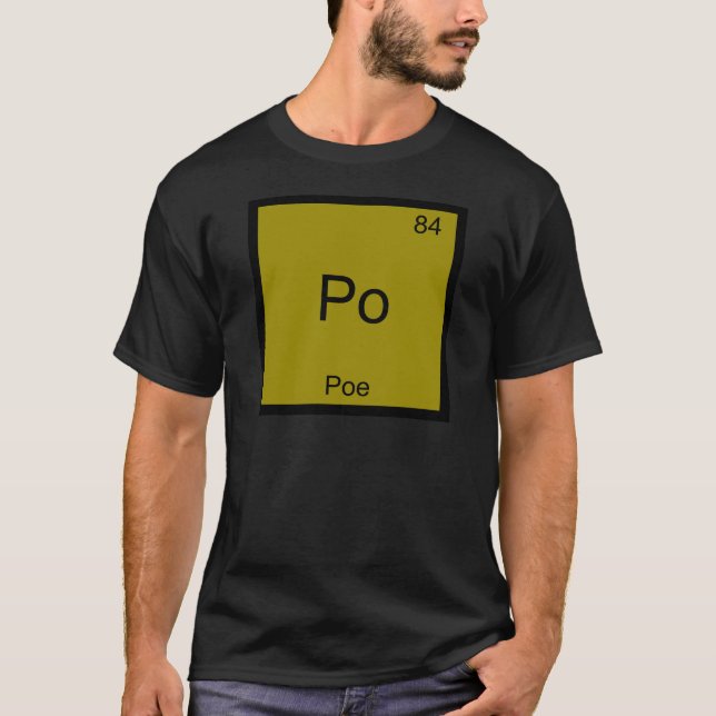 Po - Poe Funny Chemistry Inslag Symbol T-Shirt (Framsida)