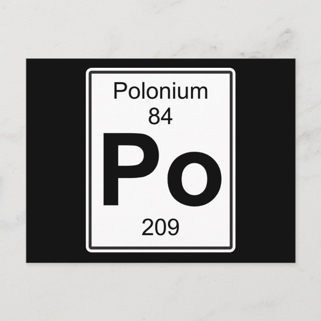 Po - Polonium Vykort (Framsida)