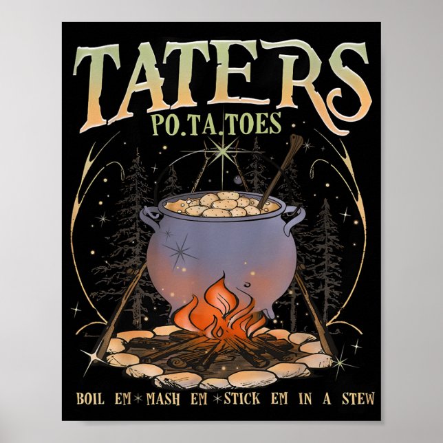 Po-ta-toes-taters bensin, E Mash Em Stick Em i en  Poster (Framsidan)