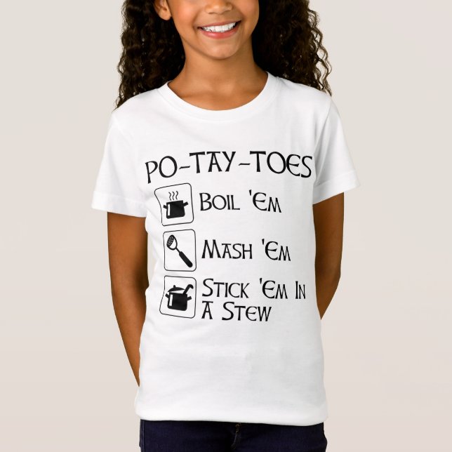 Po-Tay-Toes T Shirt (Framsida)