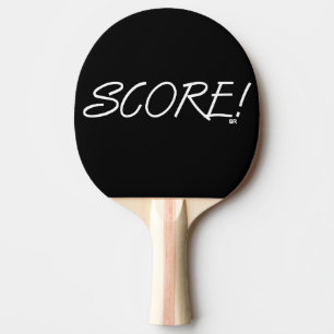 Poäng svart vit ping pong paddel pingisracket