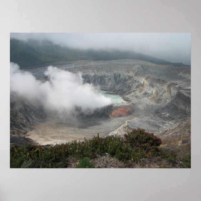 Poás Volcano Crater Poster (Framsidan)