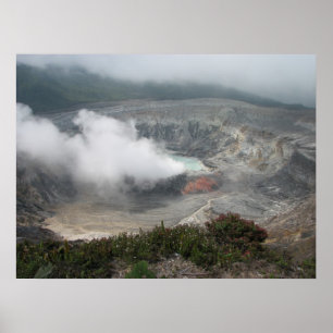 Poás vulkankrater poster