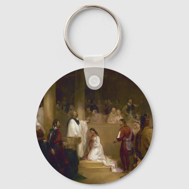 Pocahontas baptism av John Gadsby Chapman Nyckelring (Framsida)