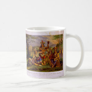 Pocahontas besparing livet av kaptenen John Smith Kaffemugg