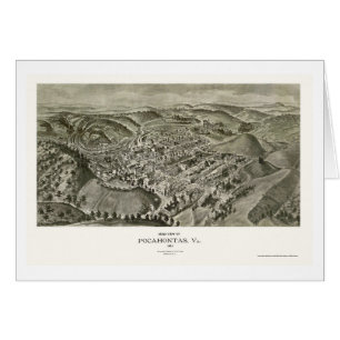 Pocahontas panorama- karta för VA - 1911 Hälsningskort