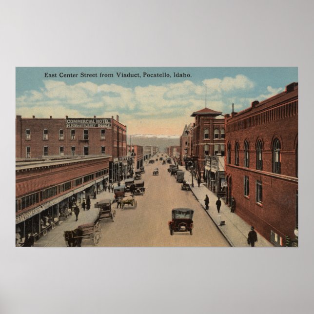 Pocatello, ID - View of E. Center Poster (Framsidan)