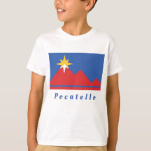 Pocatello Idaho City Flagga Boy's T-Shirt