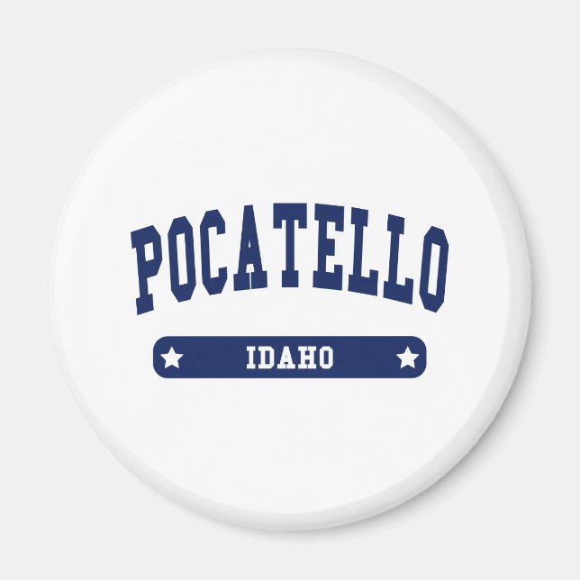 Pocatello Idaho College Stil T-skjortor Magnet (Framsidan)