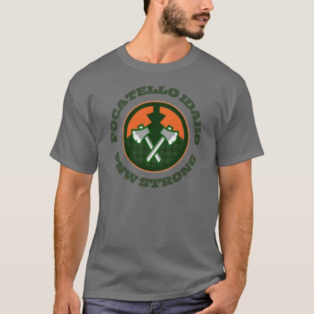 Pocatello Idaho PNW Strong T Shirt (Framsida)