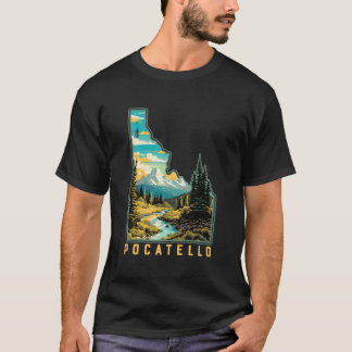 Pocatello Idaho State Exdoor Nature Graphic T Shirt