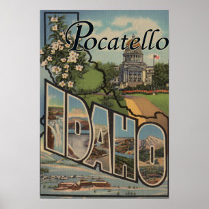 Pocatello Idaho - stora brevplatser Poster