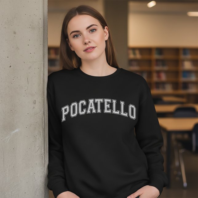 POCATELLO Universitetsstils Tröja Amerika College Lång Ärmad Tröja (Skapare uppladdad)