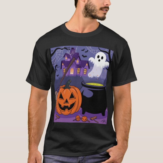 ¡Poción en Marcha!: Diversión de Halloween T Shirt (Framsida)