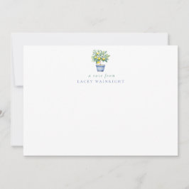 Pockad Lemon Träd Personlig Stationery Anteckningskort