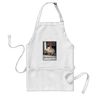 Pocket Apron Rosa Gris Förkläde