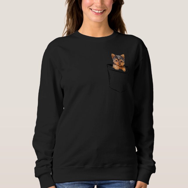 Pocket Baby Yorkie Hund Kärlek R Pappa Mamma, Boy  T Shirt (Framsida)