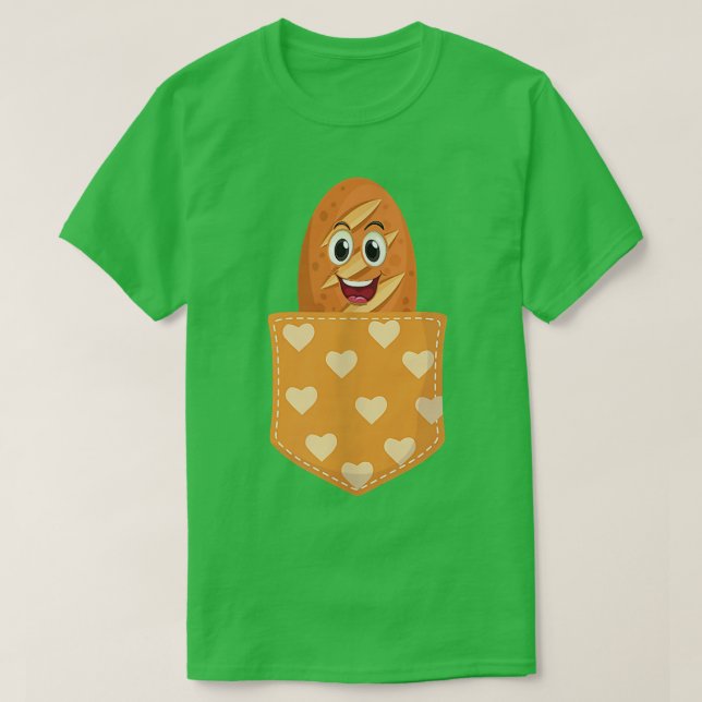 Pocket Baking Flour Rolling Pin Cake Bread T Shirt (Design framsida)