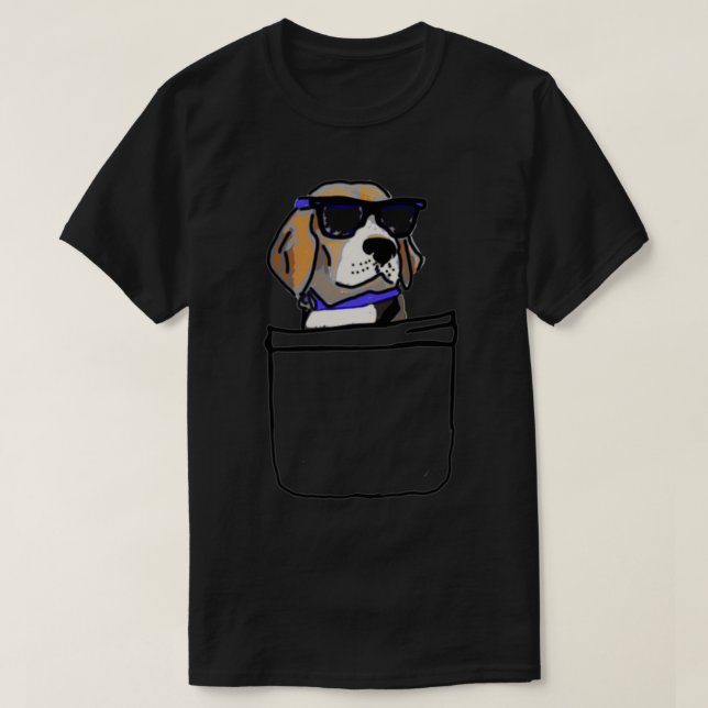 Pocket Beagle T Shirt (Design framsida)